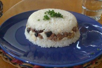 Delicious Arroz Tapado, Peruvian Rice on Top Dish, You’ll love It